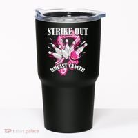 Strike Out Breast Cancer Awareness Bowling Fighter Tumbler thumb 0