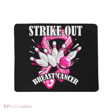 Strike Out Breast Cancer Awareness Bowling Fighter Mousepad