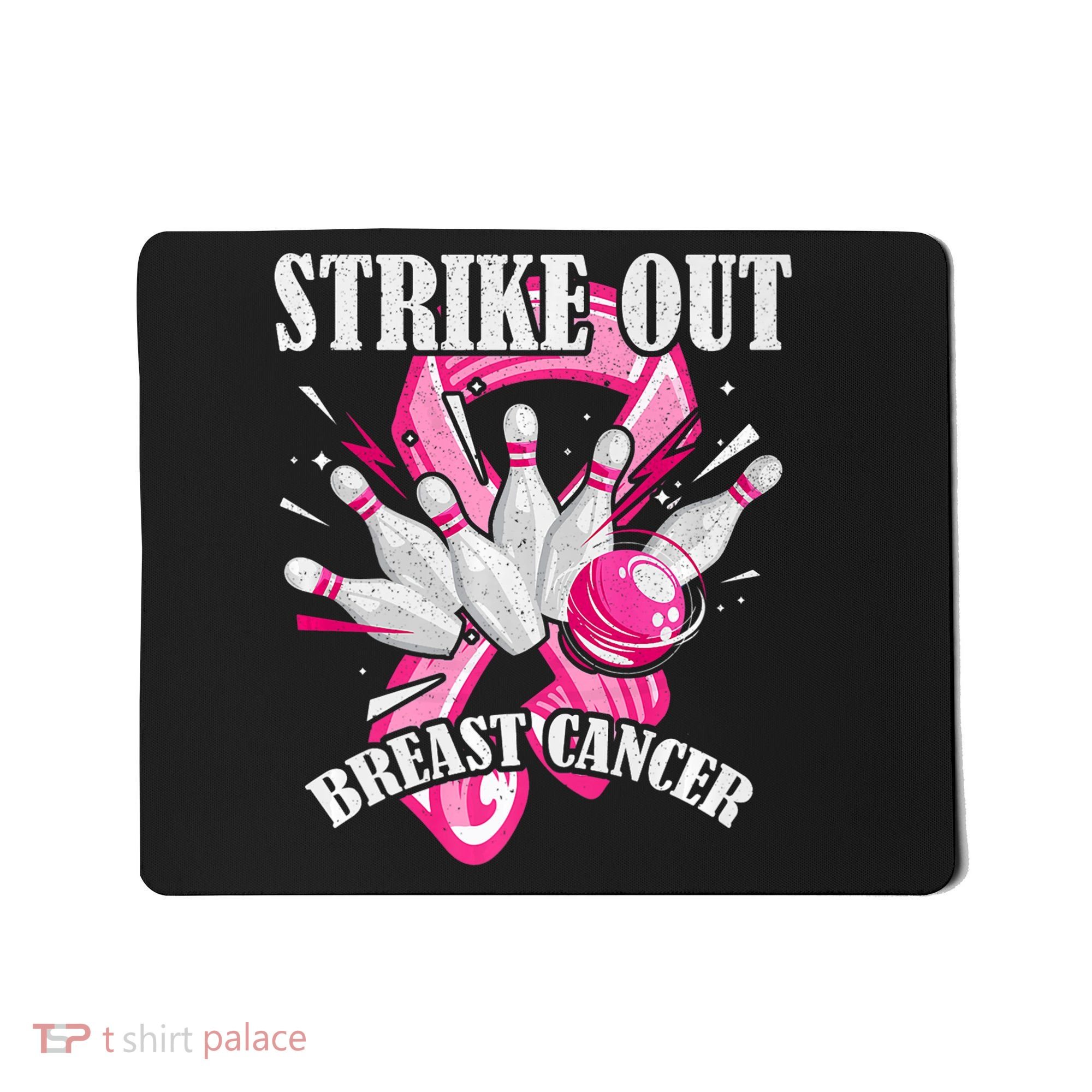 Strike Out Breast Cancer Awareness Bowling Fighter Mousepad