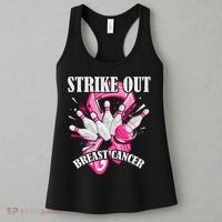 Strike Out Breast Cancer Awareness Bowling Fighter Women's Tank Top thumb 3