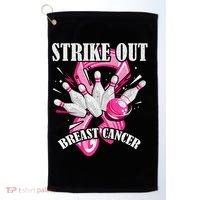 Strike Out Breast Cancer Awareness Bowling Fighter Golf Towel thumb 0