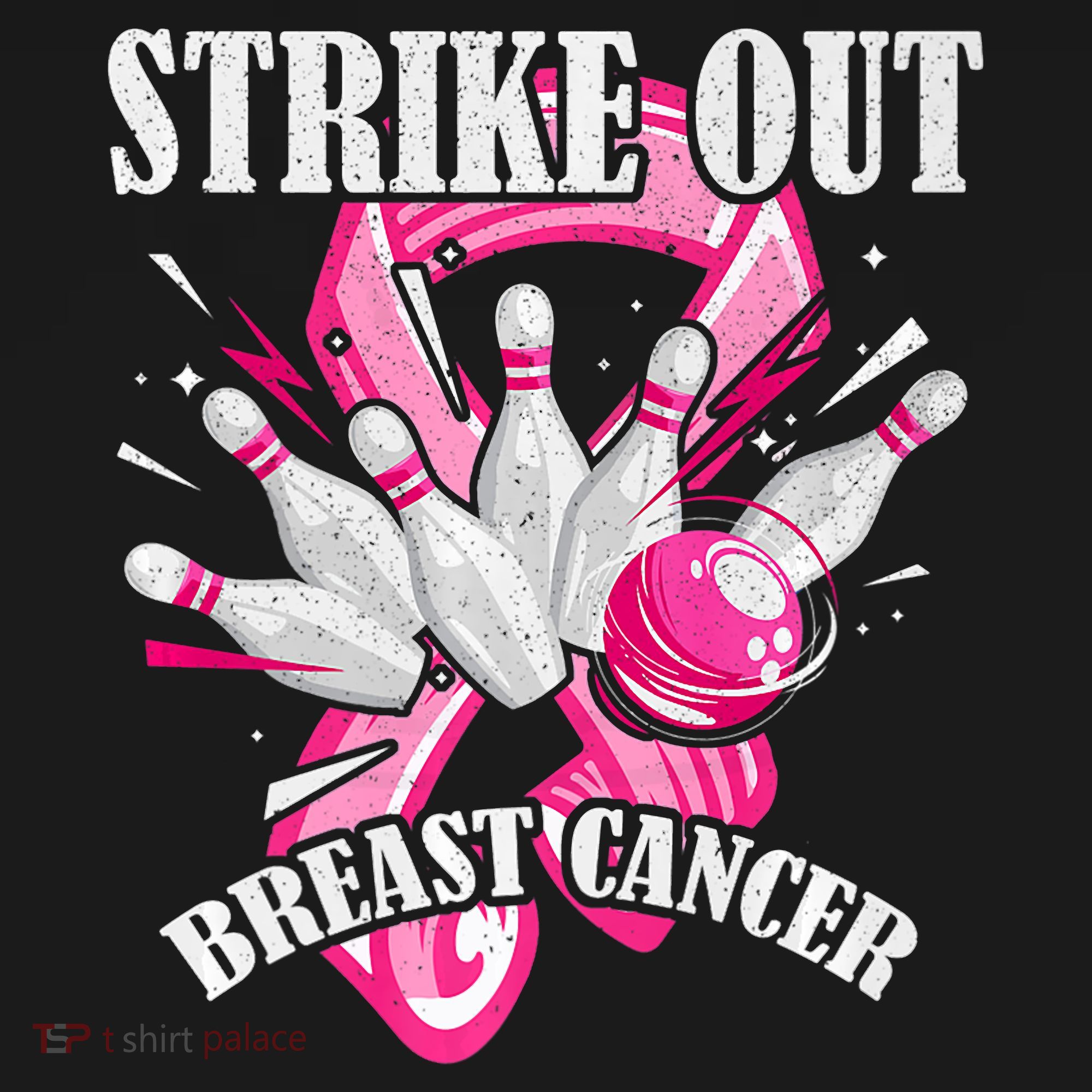Strike Out Breast Cancer Awareness Bowling Fighter Kids Hoodie