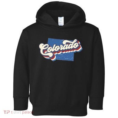 State Of Colorado Retro Logo Toddler Hoodie