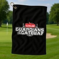 Skyline Of Cleveland Golf Towel thumb 1