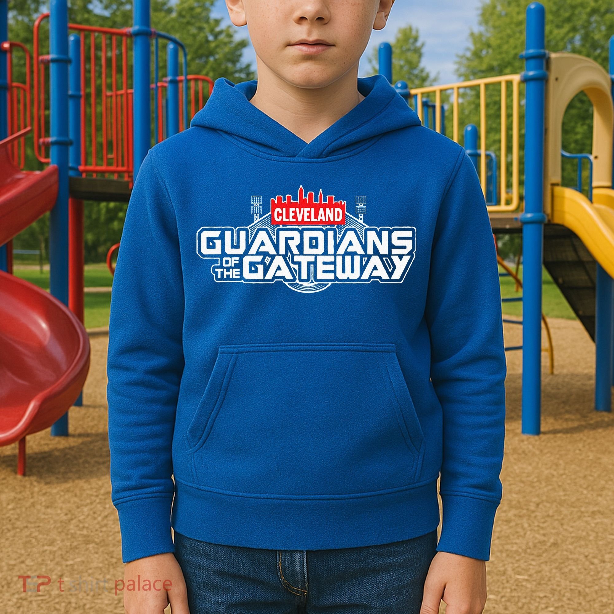 Skyline Of Cleveland Kids Hoodie
