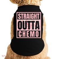 Straight Outta Chemo Funny Cancer Chemotherapy Doggie Tank thumb 0