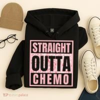 Straight Outta Chemo Funny Cancer Chemotherapy Hoodie thumb 4