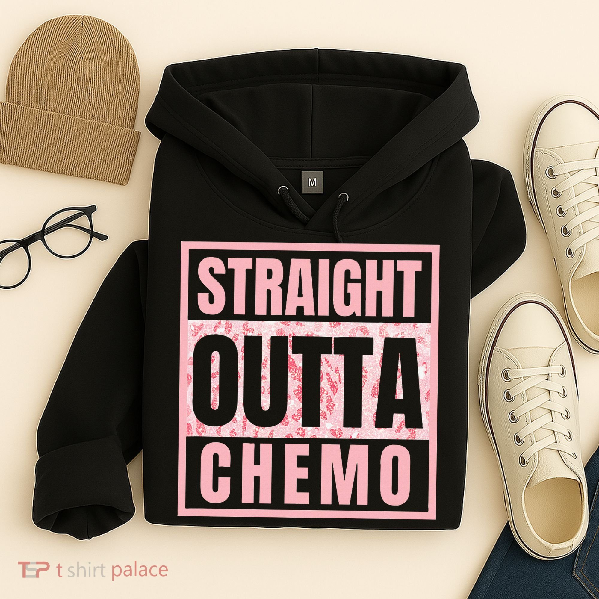 Straight Outta Chemo Funny Cancer Chemotherapy Hoodie
