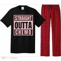 Straight Outta Chemo Funny Cancer Chemotherapy Pajama Set thumb 0