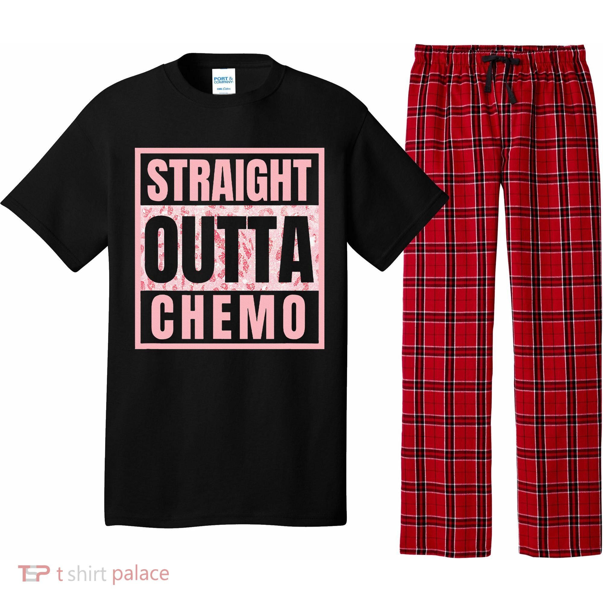 Straight Outta Chemo Funny Cancer Chemotherapy Pajama Set