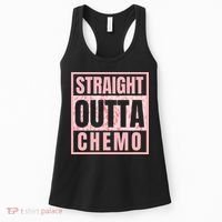 Straight Outta Chemo Funny Cancer Chemotherapy Women's Tank Top thumb 0