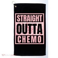 Straight Outta Chemo Funny Cancer Chemotherapy Golf Towel thumb 0