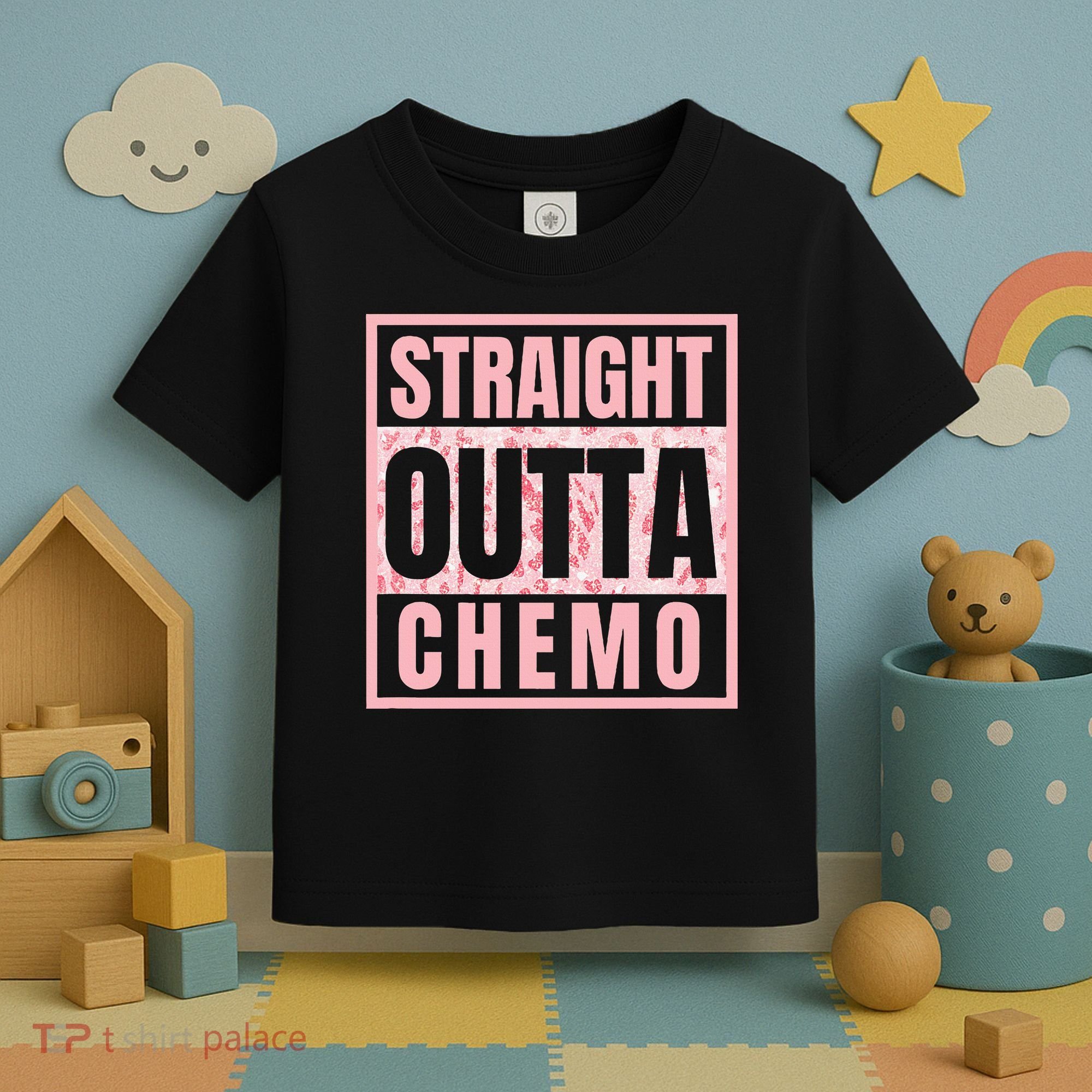 Straight Outta Chemo Funny Cancer Chemotherapy Toddler T-Shirt