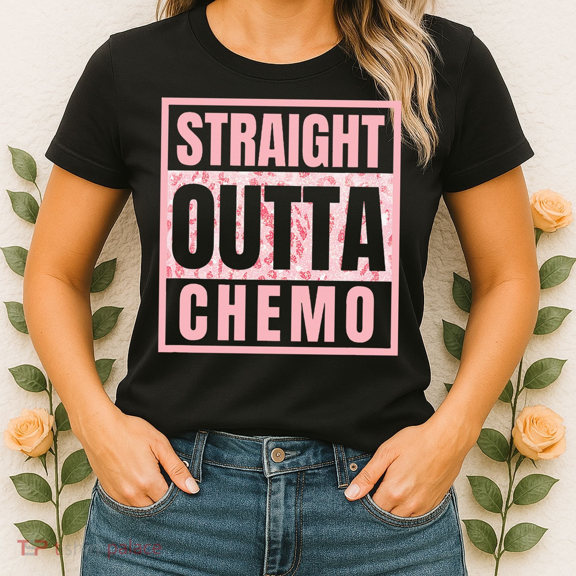 Straight Outta Chemo Funny Cancer Chemotherapy Women's T-Shirt