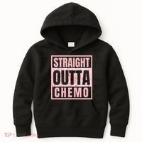 Straight Outta Chemo Funny Cancer Chemotherapy Kids Hoodie thumb 0