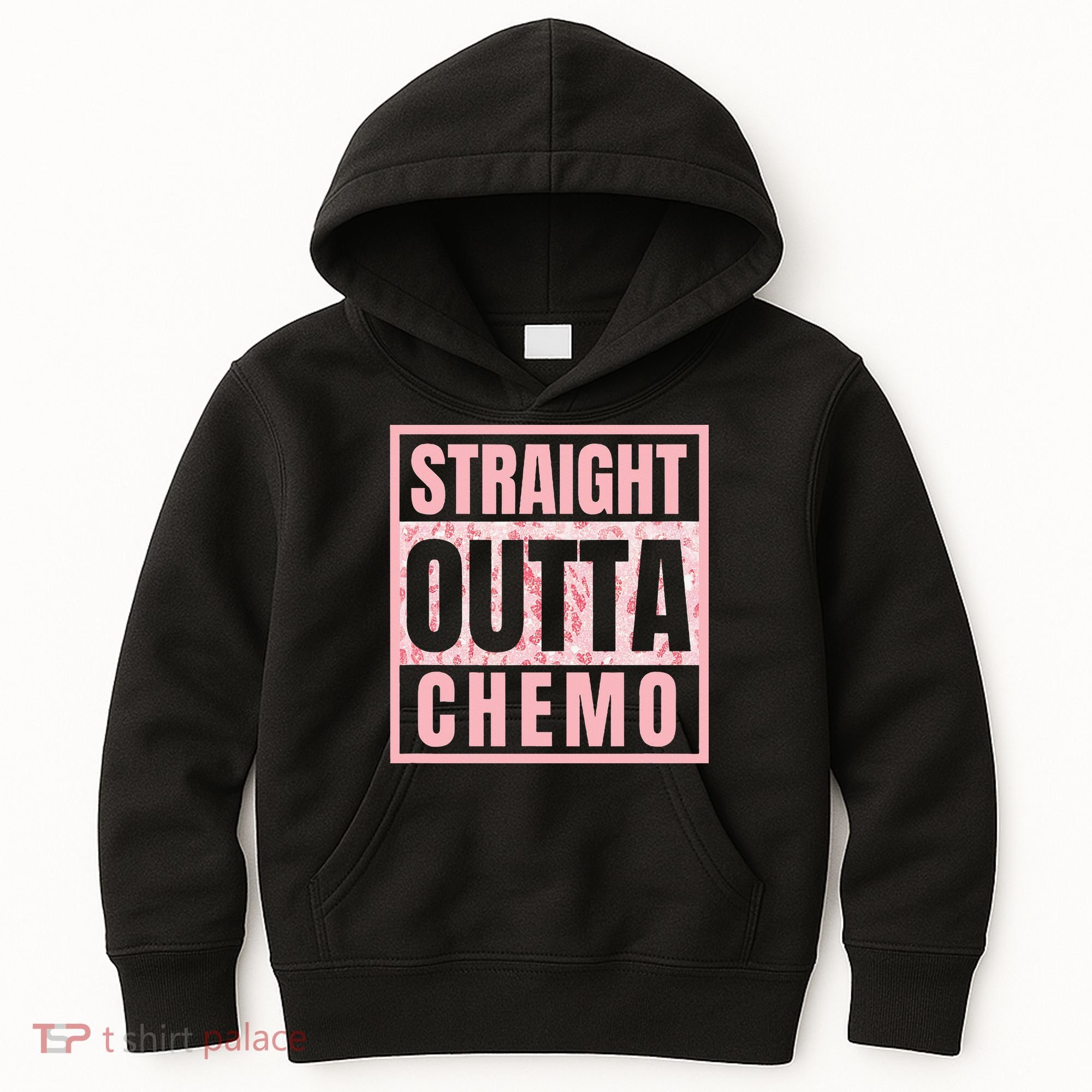Straight Outta Chemo Funny Cancer Chemotherapy Kids Hoodie