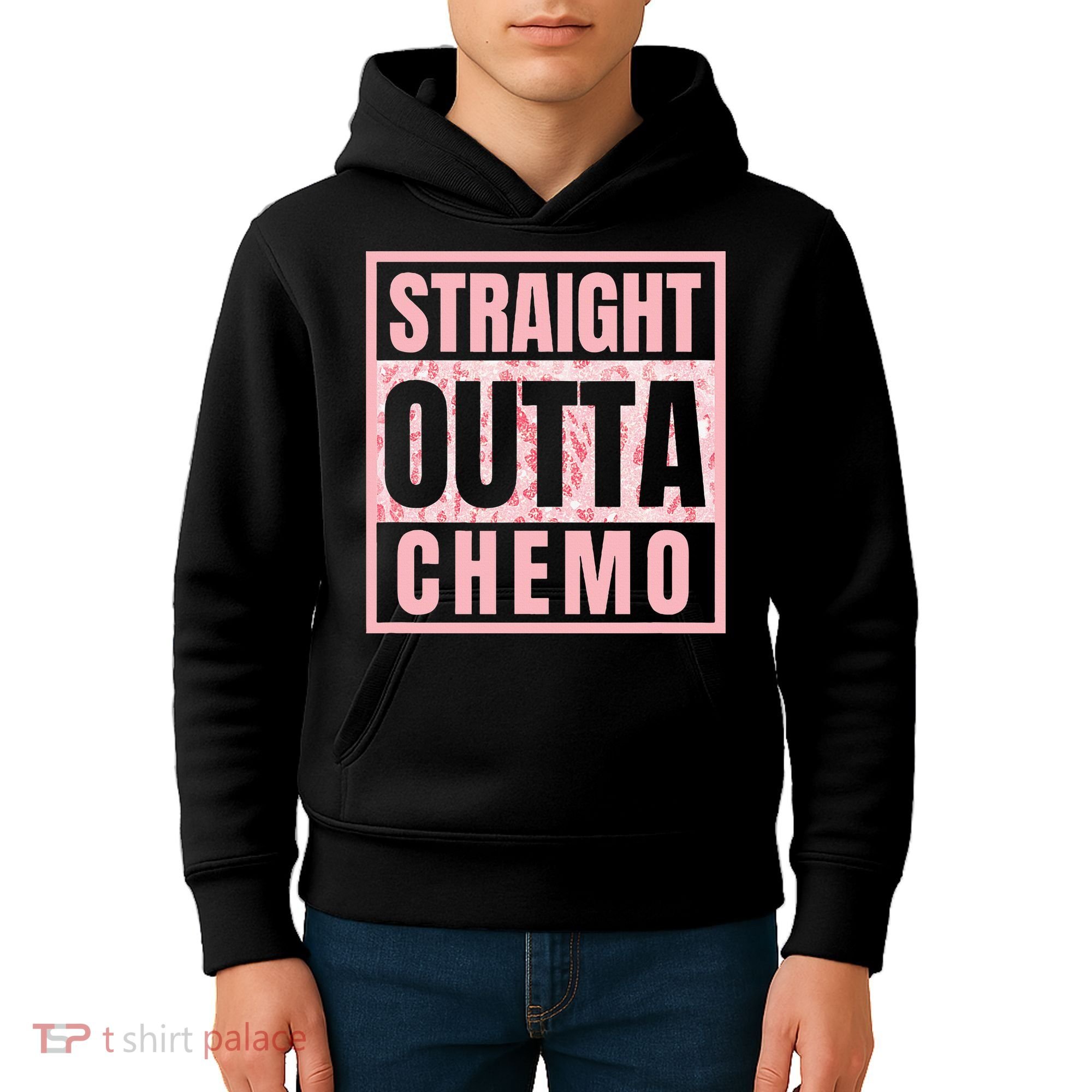 Straight Outta Chemo Funny Cancer Chemotherapy Kids Hoodie