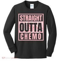 Straight Outta Chemo Funny Cancer Chemotherapy Kids Long Sleeve Shirt thumb 0