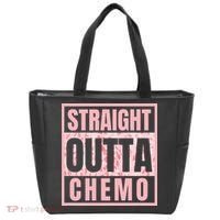 Straight Outta Chemo Funny Cancer Chemotherapy Tote Bag thumb 0