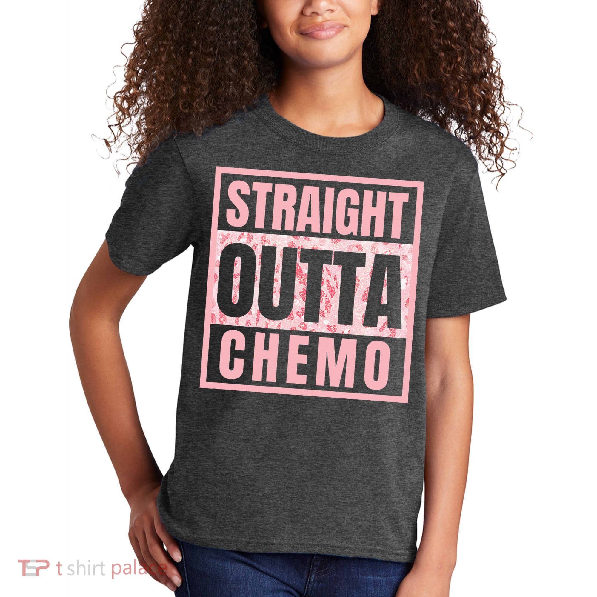 Straight Outta Chemo Funny Cancer Chemotherapy Kids T-Shirt