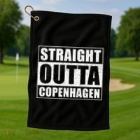 Straight Outta Copenhagen Denmark Copenhagen Golf Towel thumb 1