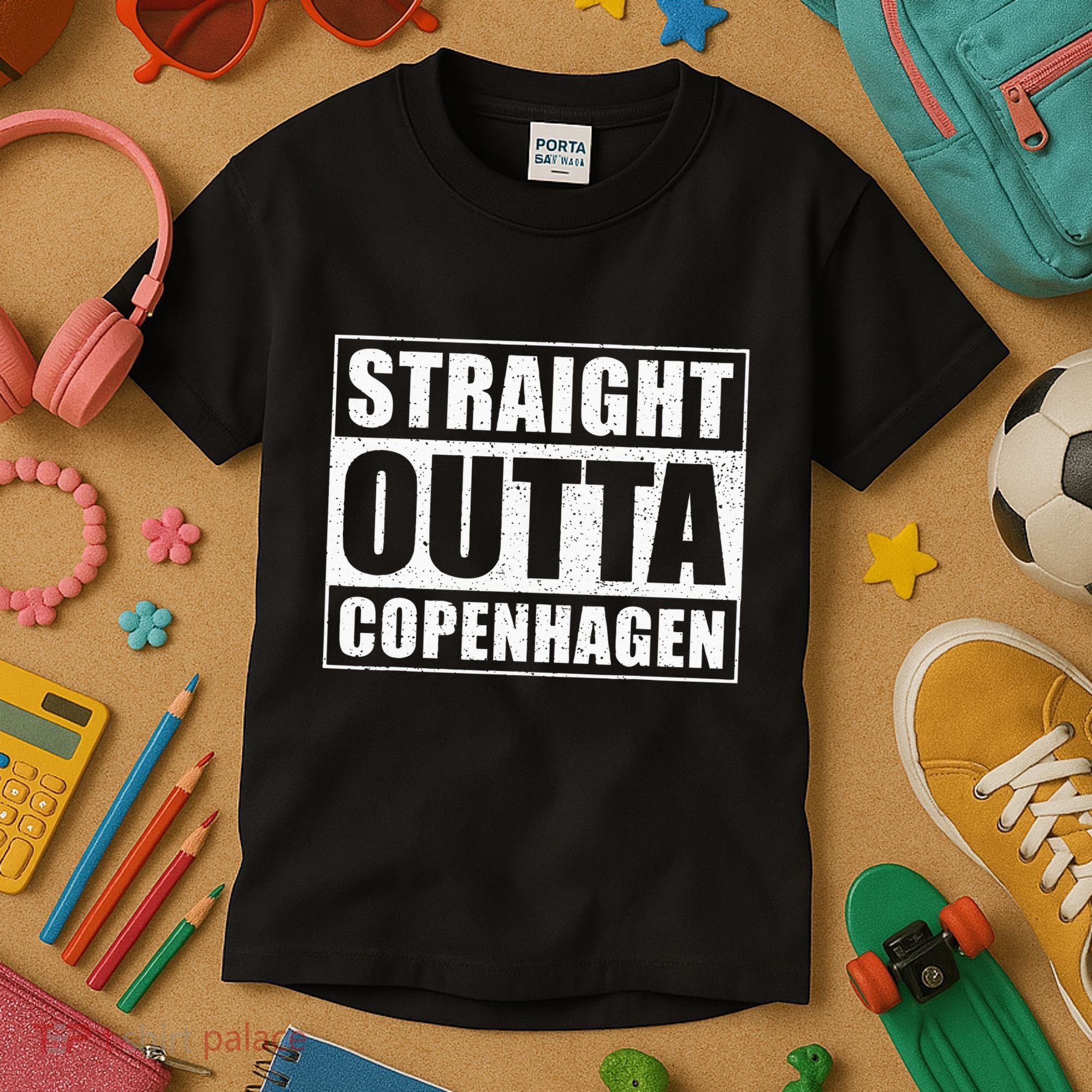Straight Outta Copenhagen Denmark Copenhagen Kids T-Shirt