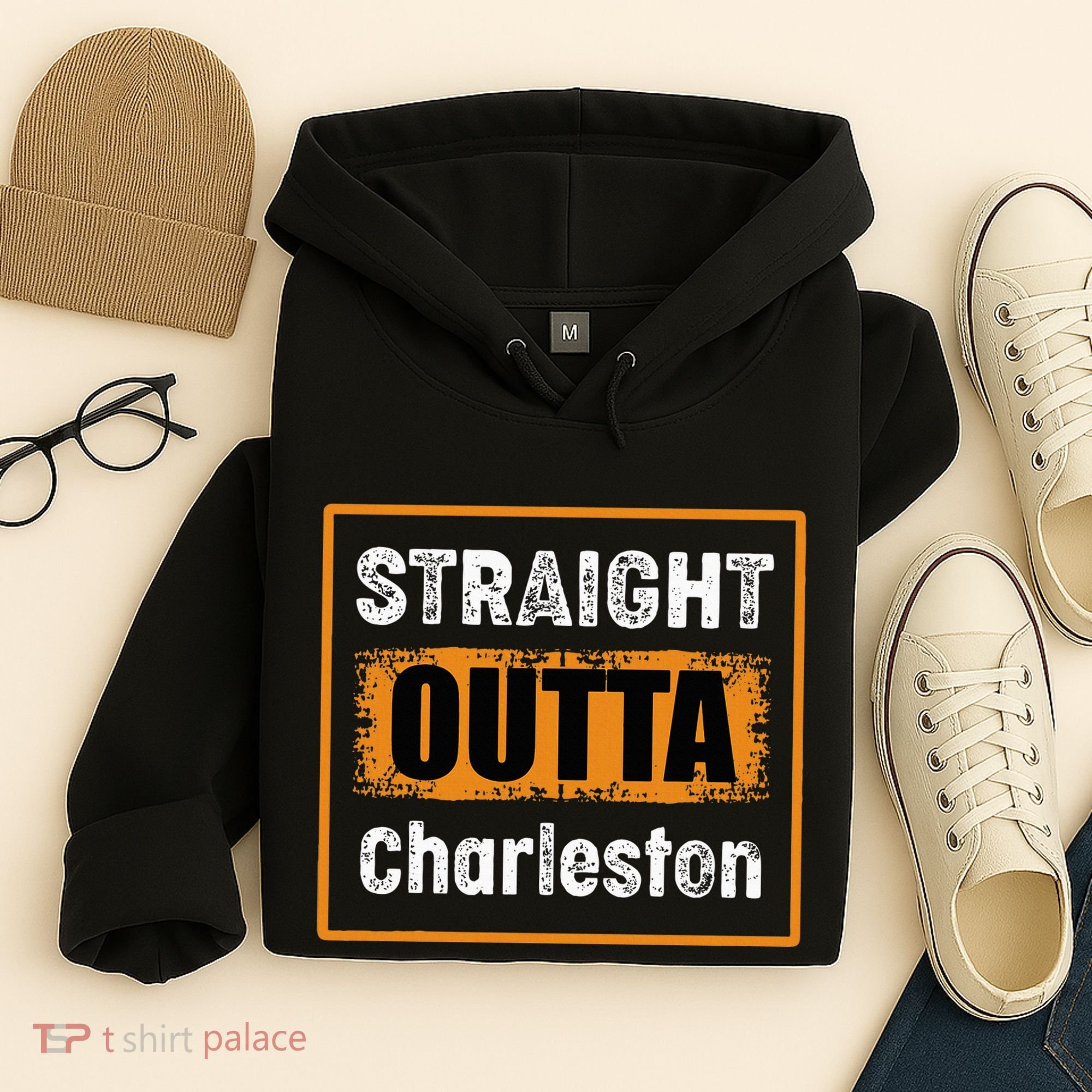Straight Outta Charleston South Carolina Usa Hoodie