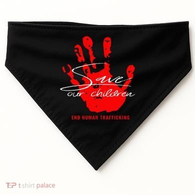 Save Our Children End Human Trafficking USA-Made Doggie Bandana