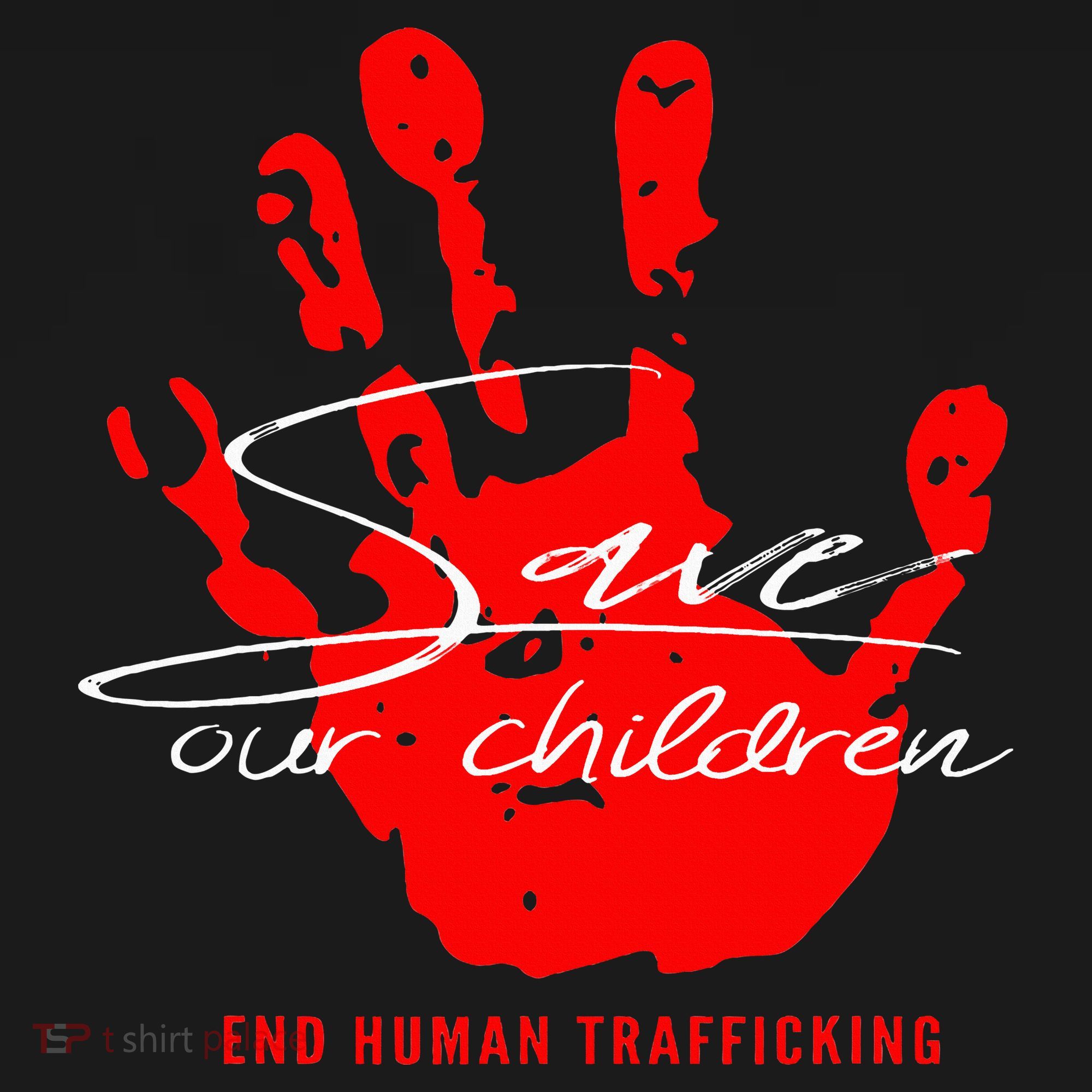 Save Our Children End Human Trafficking Button