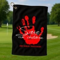 Save Our Children End Human Trafficking Golf Towel thumb 1