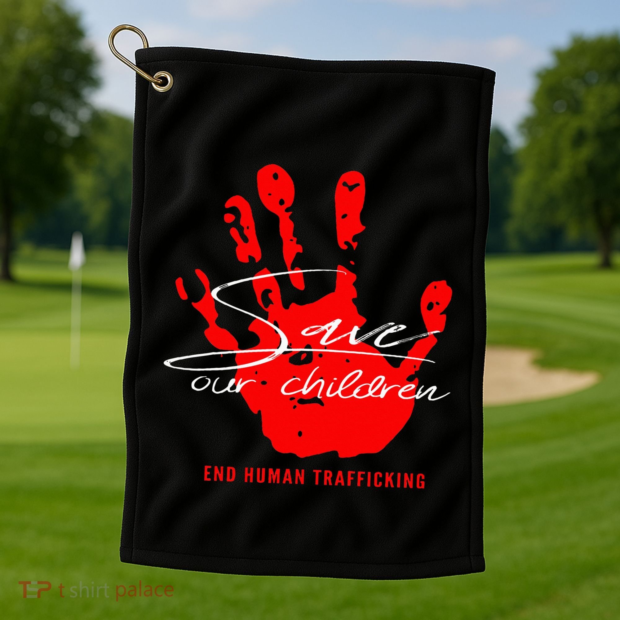 Save Our Children End Human Trafficking Golf Towel
