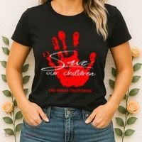 Save Our Children End Human Trafficking Women's T-Shirt thumb 2