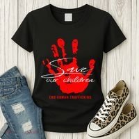Save Our Children End Human Trafficking Women's T-Shirt thumb 3