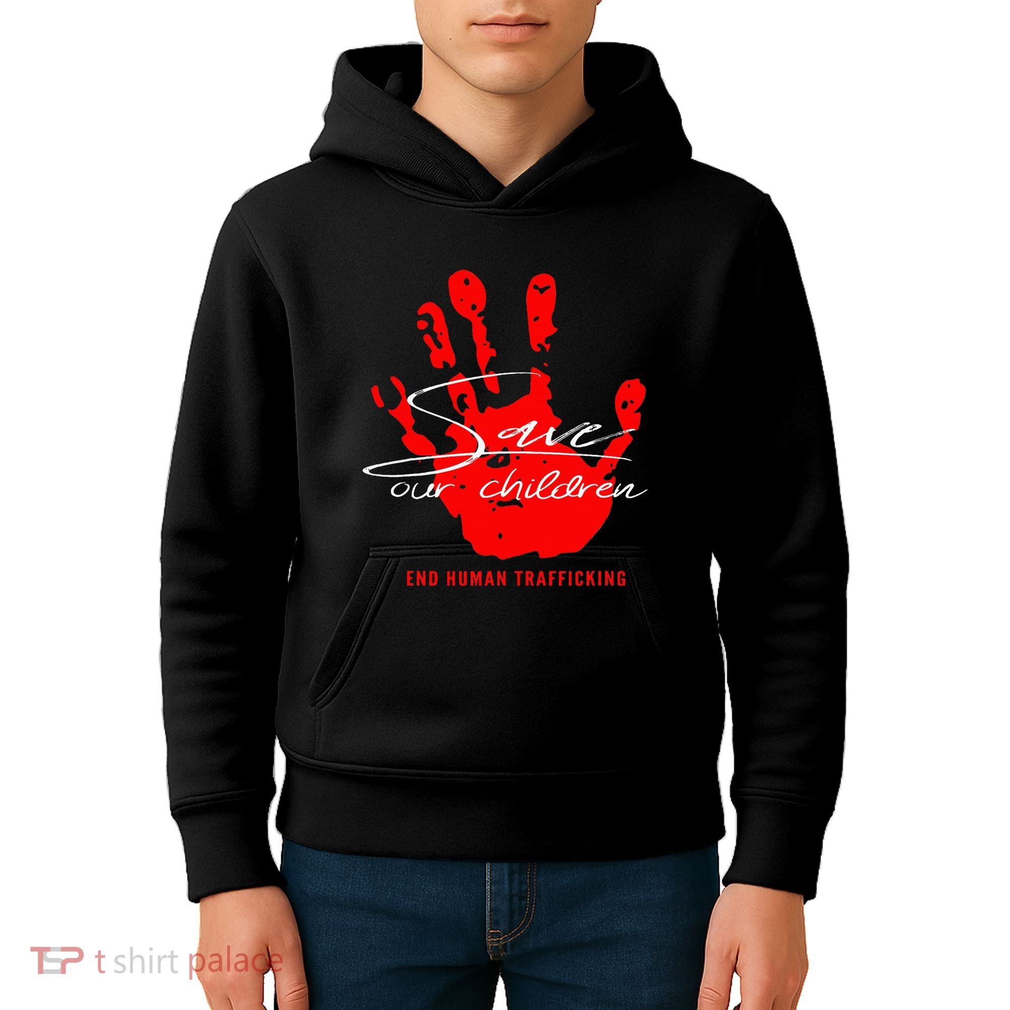 Save Our Children End Human Trafficking Kids Hoodie