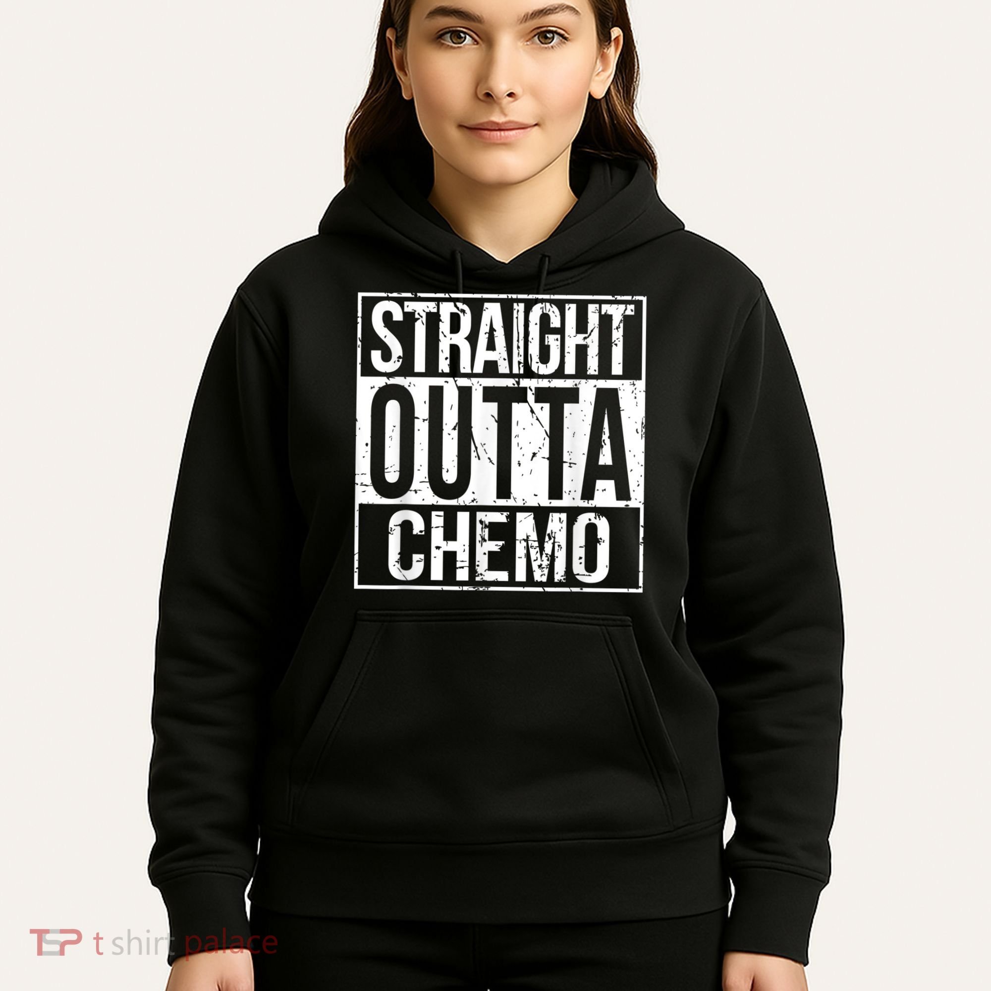 Straight Outta Chemo Battle Cancer Awareness Hoodie