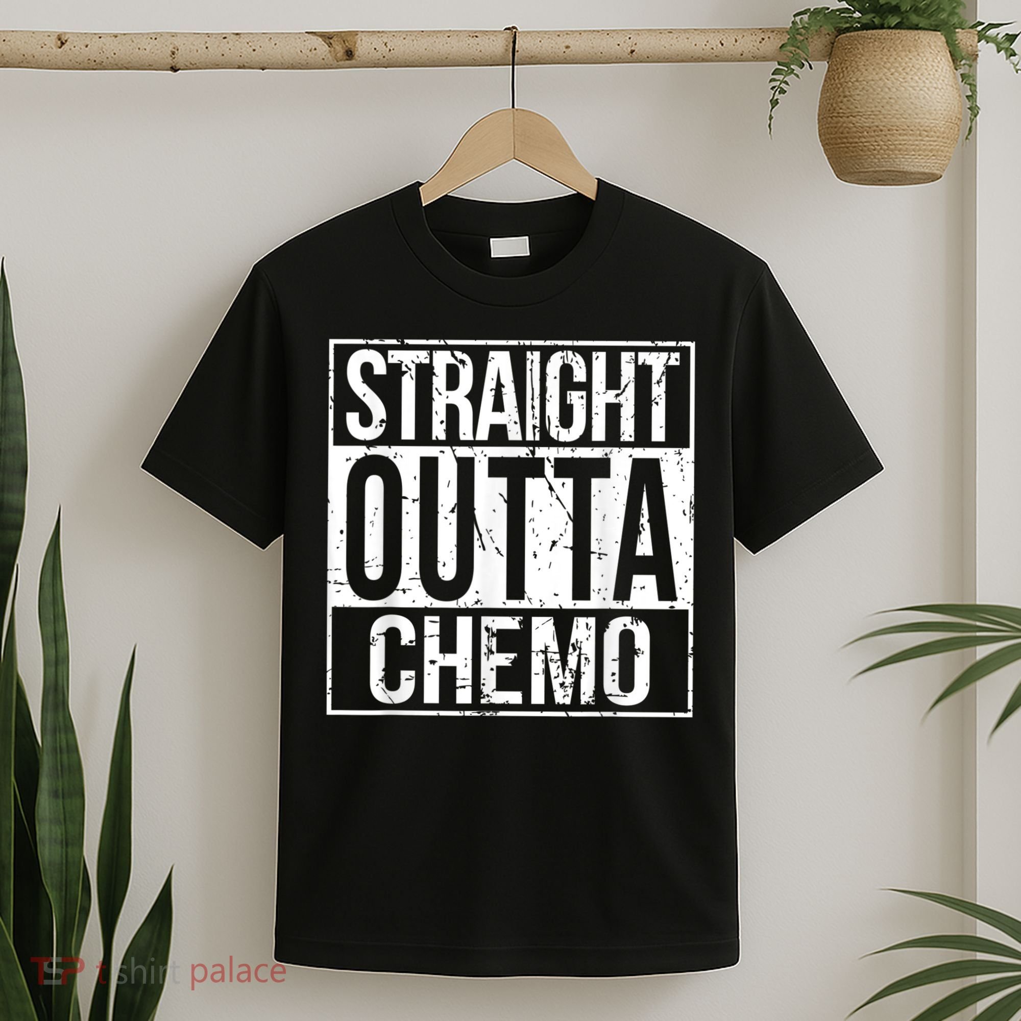 Straight Outta Chemo Battle Cancer Awareness T-Shirt