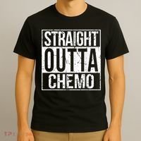 Straight Outta Chemo Battle Cancer Awareness T-Shirt thumb 3