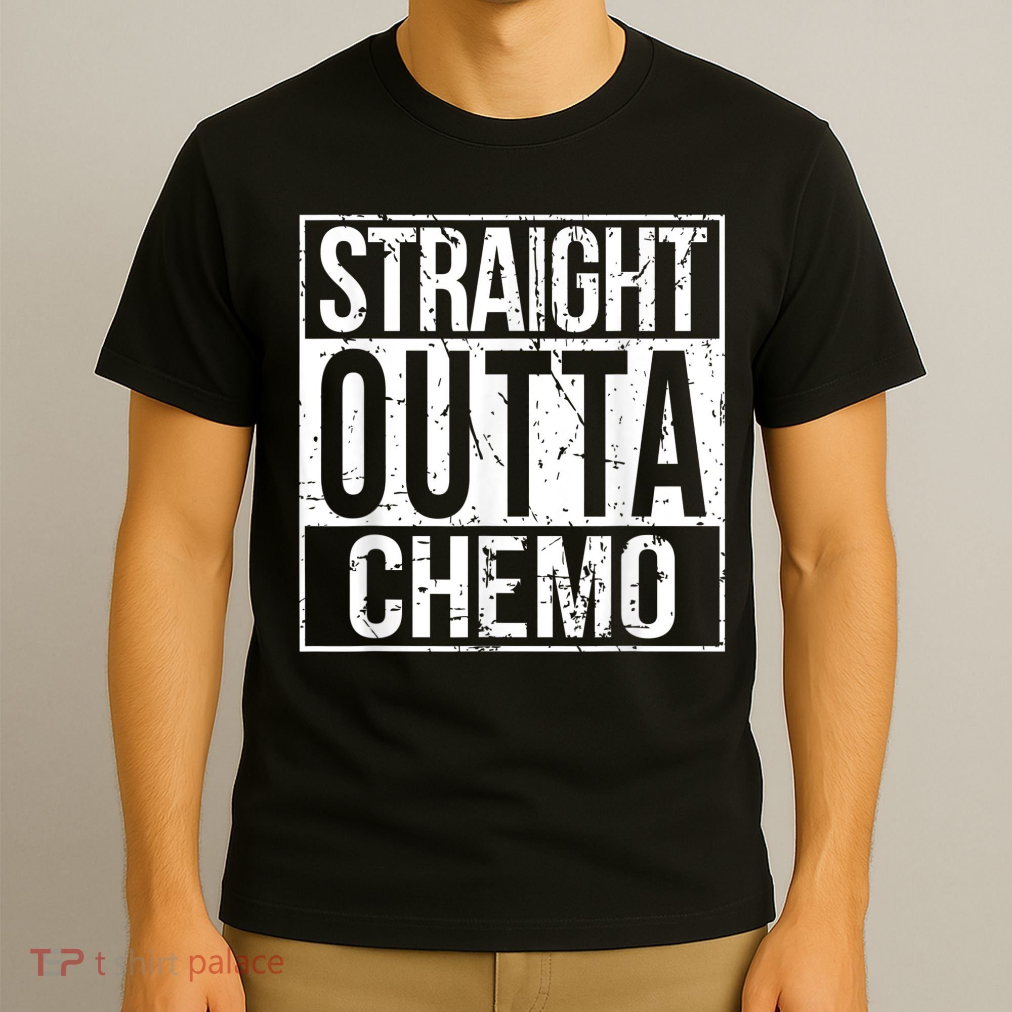 Straight Outta Chemo Battle Cancer Awareness T-Shirt