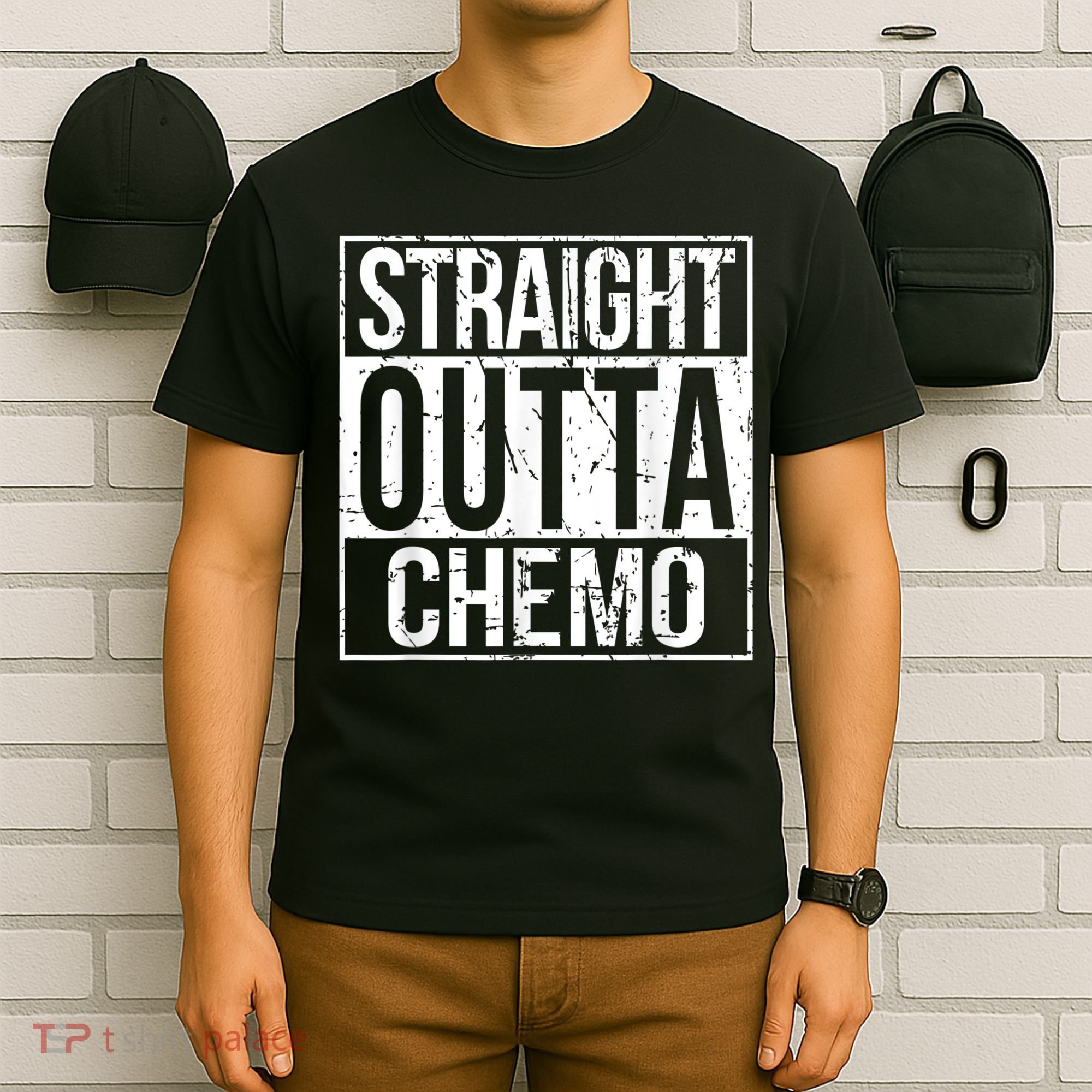 Straight Outta Chemo Battle Cancer Awareness T-Shirt