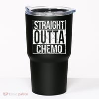 Straight Outta Chemo Battle Cancer Awareness Tumbler thumb 0