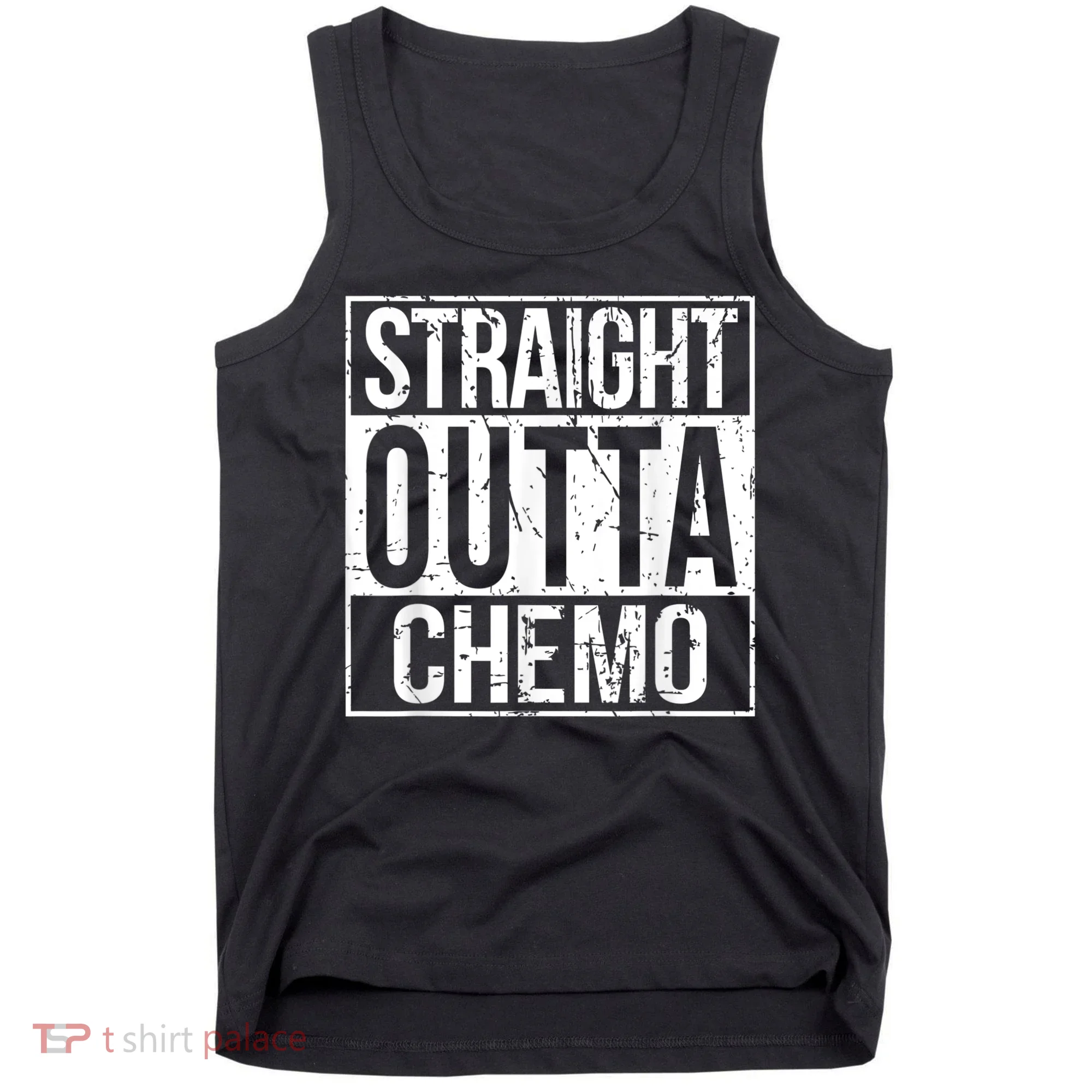 Straight Outta Chemo Battle Cancer Awareness Tank Top