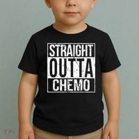 Straight Outta Chemo Battle Cancer Awareness Toddler T-Shirt thumb 2