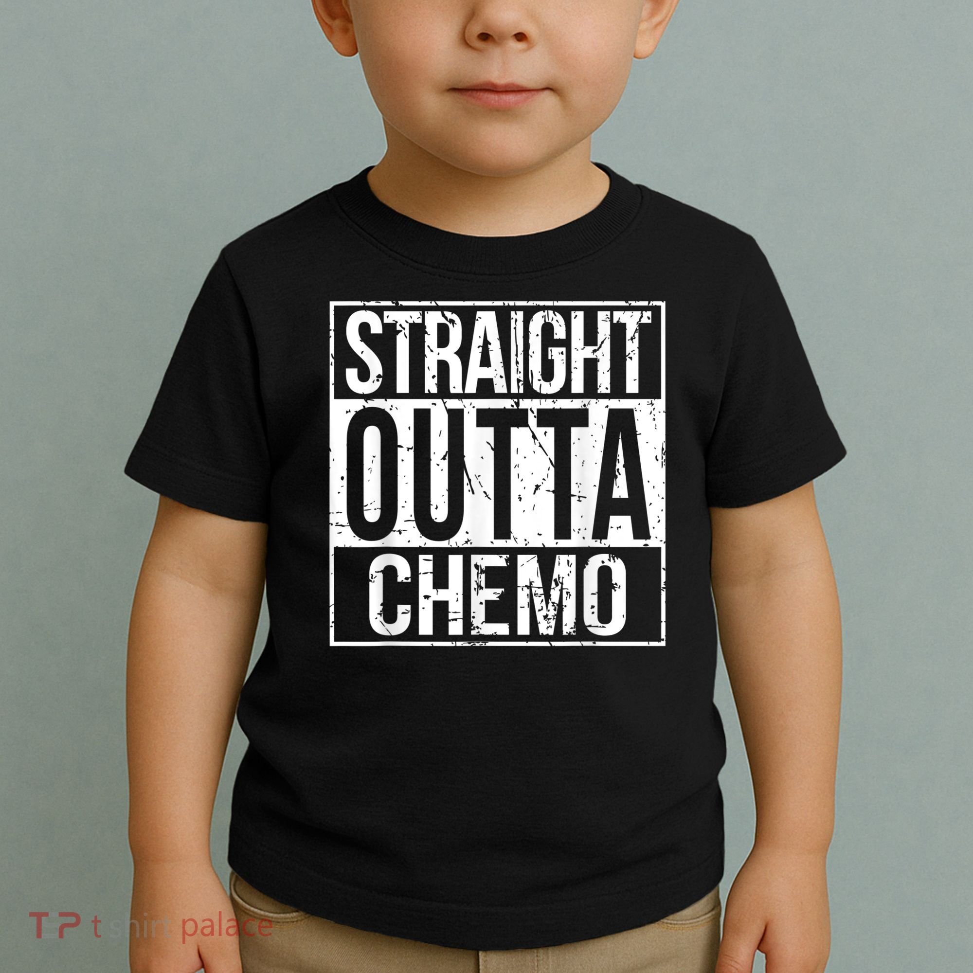 Straight Outta Chemo Battle Cancer Awareness Toddler T-Shirt