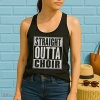 Straight Outta Choir Funny Music Singer Gift Women's Tank Top thumb 2