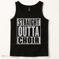 Straight Outta Choir Funny Music Singer Gift Tank Top thumb 2