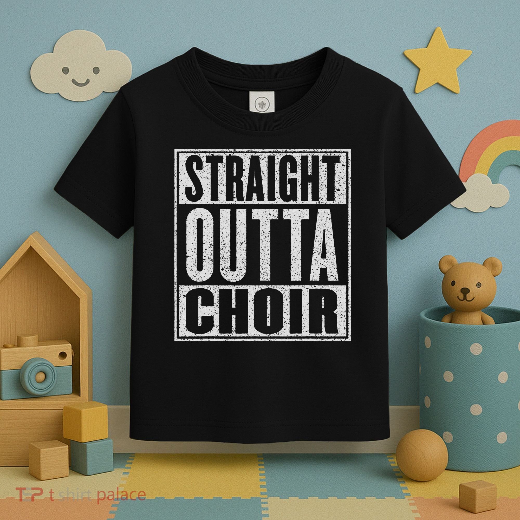Straight Outta Choir Funny Music Singer Gift Toddler T-Shirt