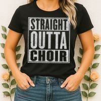 Straight Outta Choir Funny Music Singer Gift Women's T-Shirt thumb 2