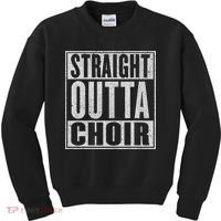 Straight Outta Choir Funny Music Singer Gift Kids Sweatshirt thumb 0