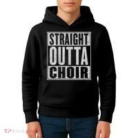 Straight Outta Choir Funny Music Singer Gift Kids Hoodie thumb 4