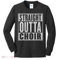 Straight Outta Choir Funny Music Singer Gift Kids Long Sleeve Shirt thumb 0